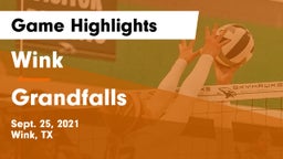 Wink  vs Grandfalls  Game Highlights - Sept. 25, 2021