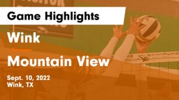 Wink  vs Mountain View  Game Highlights - Sept. 10, 2022