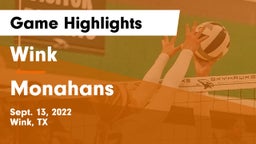 Wink  vs Monahans  Game Highlights - Sept. 13, 2022
