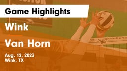 Wink  vs Van Horn  Game Highlights - Aug. 12, 2023