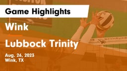 Wink  vs Lubbock Trinity Game Highlights - Aug. 26, 2023
