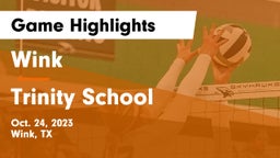 Wink  vs Trinity School  Game Highlights - Oct. 24, 2023