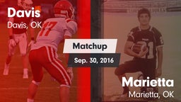 Matchup: Davis  vs. Marietta  2016