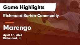 Richmond-Burton Community  vs Marengo  Game Highlights - April 17, 2024