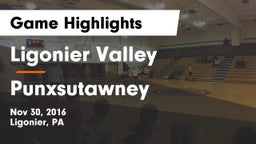 Ligonier Valley  vs Punxsutawney  Game Highlights - Nov 30, 2016