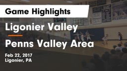 Ligonier Valley  vs Penns Valley Area  Game Highlights - Feb 22, 2017