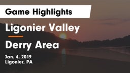 Ligonier Valley  vs Derry Area Game Highlights - Jan. 4, 2019