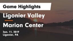 Ligonier Valley  vs Marion Center  Game Highlights - Jan. 11, 2019