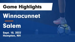 Winnacunnet  vs Salem  Game Highlights - Sept. 10, 2022