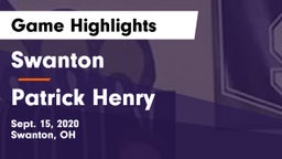 Swanton  vs Patrick Henry  Game Highlights - Sept. 15, 2020