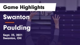 Swanton  vs Paulding  Game Highlights - Sept. 23, 2021