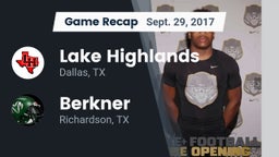 Recap: Lake Highlands  vs. Berkner  2017