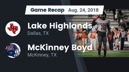 Recap: Lake Highlands  vs. McKinney Boyd  2018