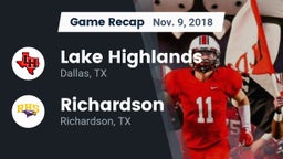 Recap: Lake Highlands  vs. Richardson  2018