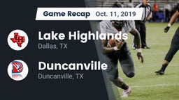 Recap: Lake Highlands  vs. Duncanville  2019