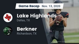 Recap: Lake Highlands  vs. Berkner  2020