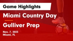 Miami Country Day  vs Gulliver Prep  Game Highlights - Nov. 7, 2023