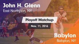 Matchup: John H. Glenn vs. Babylon  2016