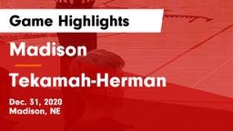 Madison  vs Tekamah-Herman  Game Highlights - Dec. 31, 2020