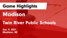 Madison  vs Twin River Public Schools Game Highlights - Jan. 9, 2021