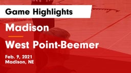 Madison  vs West Point-Beemer  Game Highlights - Feb. 9, 2021