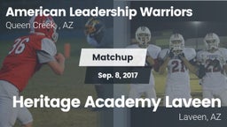 Matchup: American Leadership  vs. Heritage Academy Laveen 2017