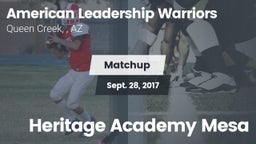 Matchup: American Leadership  vs. Heritage Academy Mesa 2017