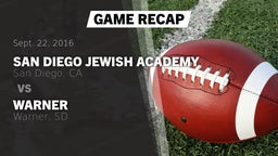 Recap: San Diego Jewish Academy  vs. Warner  2016