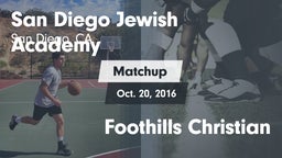 Matchup: San Diego Jewish Aca vs. Foothills Christian 2016