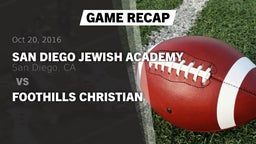 Recap: San Diego Jewish Academy  vs. Foothills Christian 2016