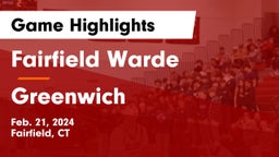 Fairfield Warde  vs Greenwich  Game Highlights - Feb. 21, 2024