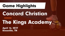 Concord Christian  vs The Kings Academy Game Highlights - April 16, 2019