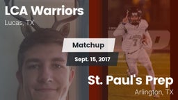 Matchup: LCA Warriors vs. St. Paul's Prep  2017