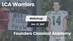 Matchup: LCA Warriors vs. Founders Classical Academy  2017