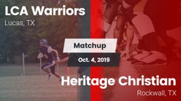 Matchup: LCA Warriors vs. Heritage Christian  2019