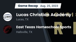 Recap: Lucas Christian Academy vs. East Texas Homeschool Sports 2023