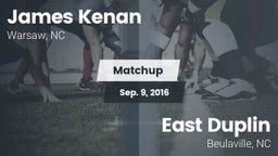 Matchup: Kenan  vs. East Duplin  2016