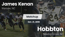 Matchup: Kenan  vs. Hobbton  2016