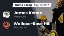 Recap: James Kenan  vs. Wallace-Rose Hill  2017