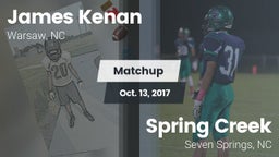 Matchup: Kenan  vs. Spring Creek  2017