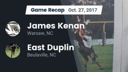 Recap: James Kenan  vs. East Duplin  2017