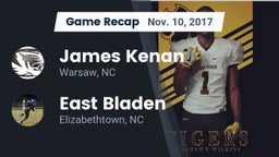 Recap: James Kenan  vs. East Bladen  2017