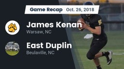 Recap: James Kenan  vs. East Duplin  2018