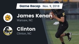 Recap: James Kenan  vs. Clinton  2018