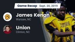 Recap: James Kenan  vs. Union  2019
