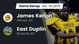 Recap: James Kenan  vs. East Duplin  2019