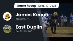 Recap: James Kenan  vs. East Duplin  2021
