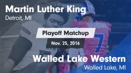 Matchup: Martin Luther King H vs. Walled Lake Western  2016