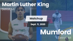 Matchup: Martin Luther King H vs. Mumford  2020