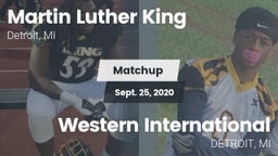 Matchup: Martin Luther King H vs. Western International  2020